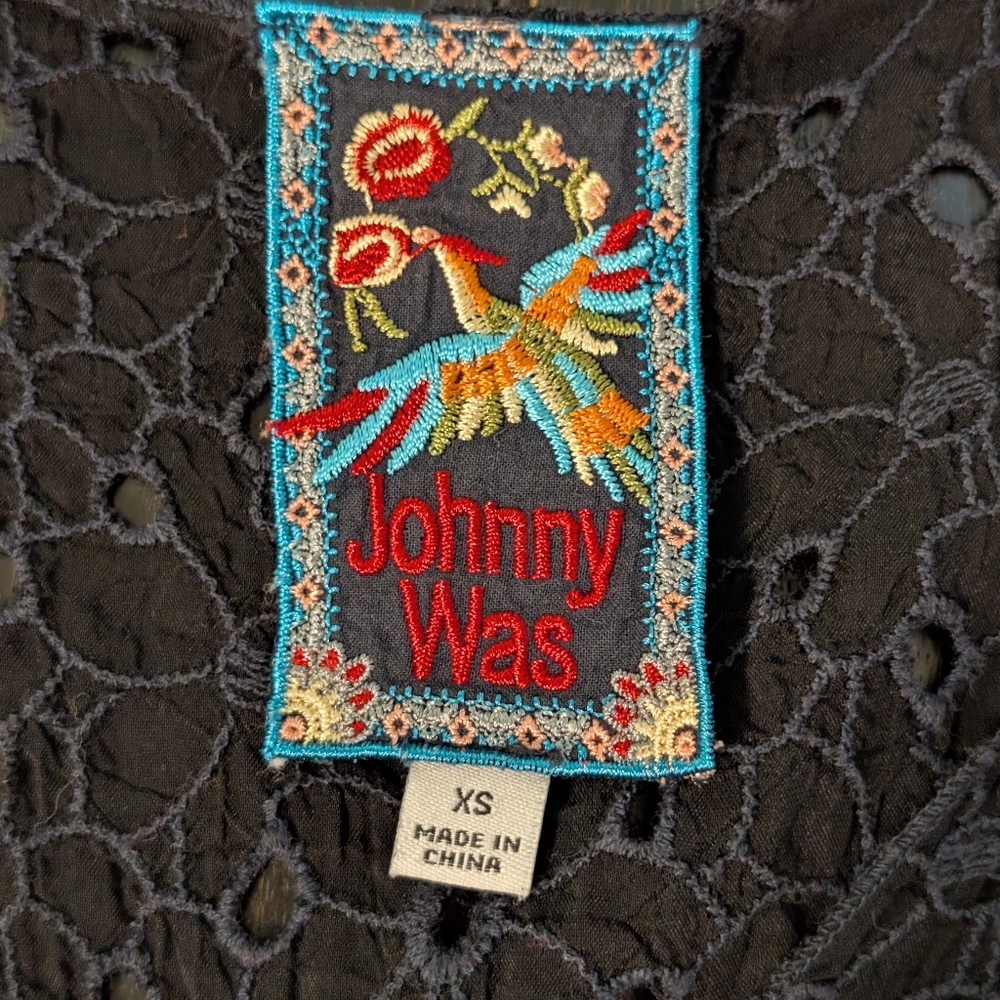 Johnny Was "Clarabelle" Embroidered Eyelet Maxi Dress - Picture 9 of 10